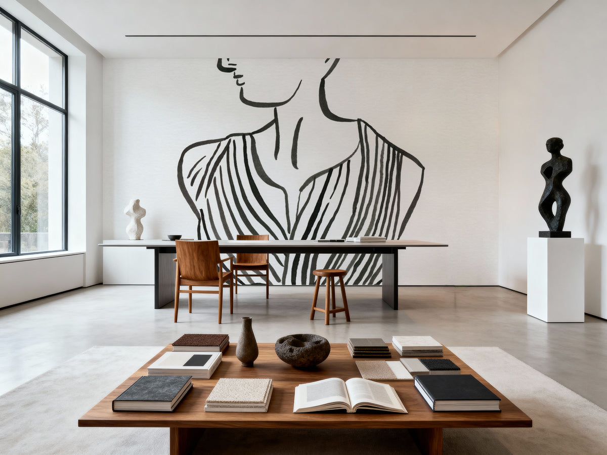 Roman Bust II Mural Wallpaper - room preview 02