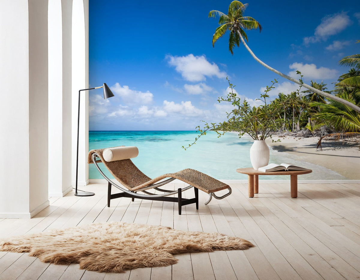 Tropical Beach on Fakarava Mural Wallpaper - room preview 02