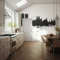 Marseille France Skyline Black & White Mural Wallpaper - room preview 02