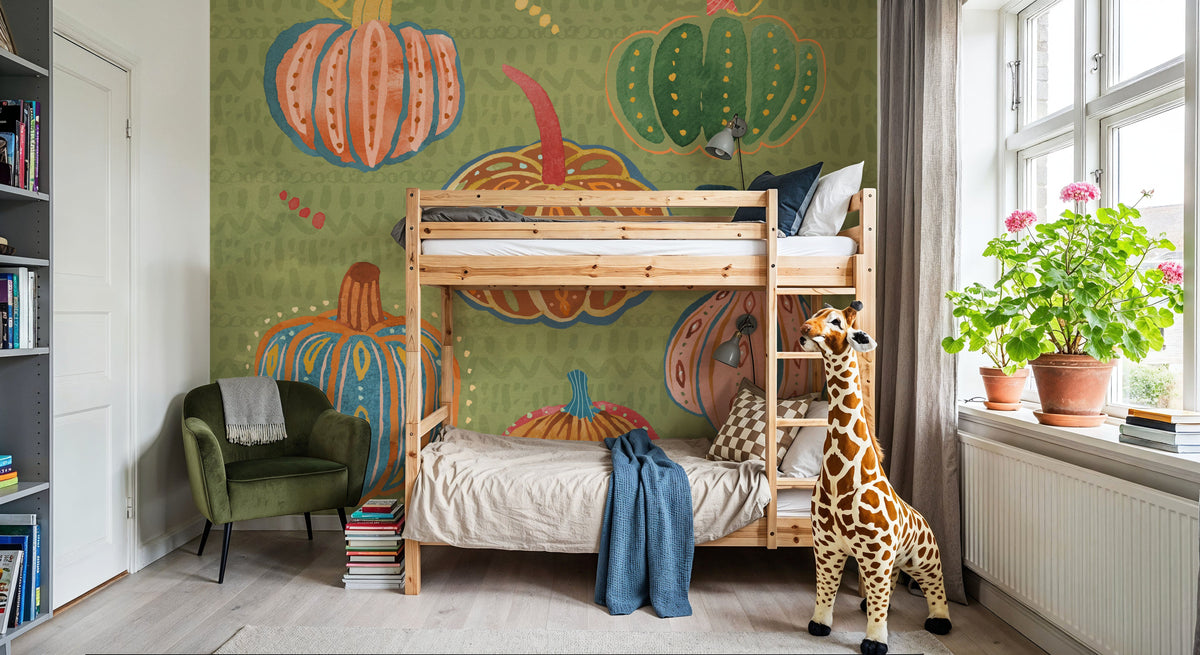 Harvest Whimsy III Mural Wallpaper - room preview 02