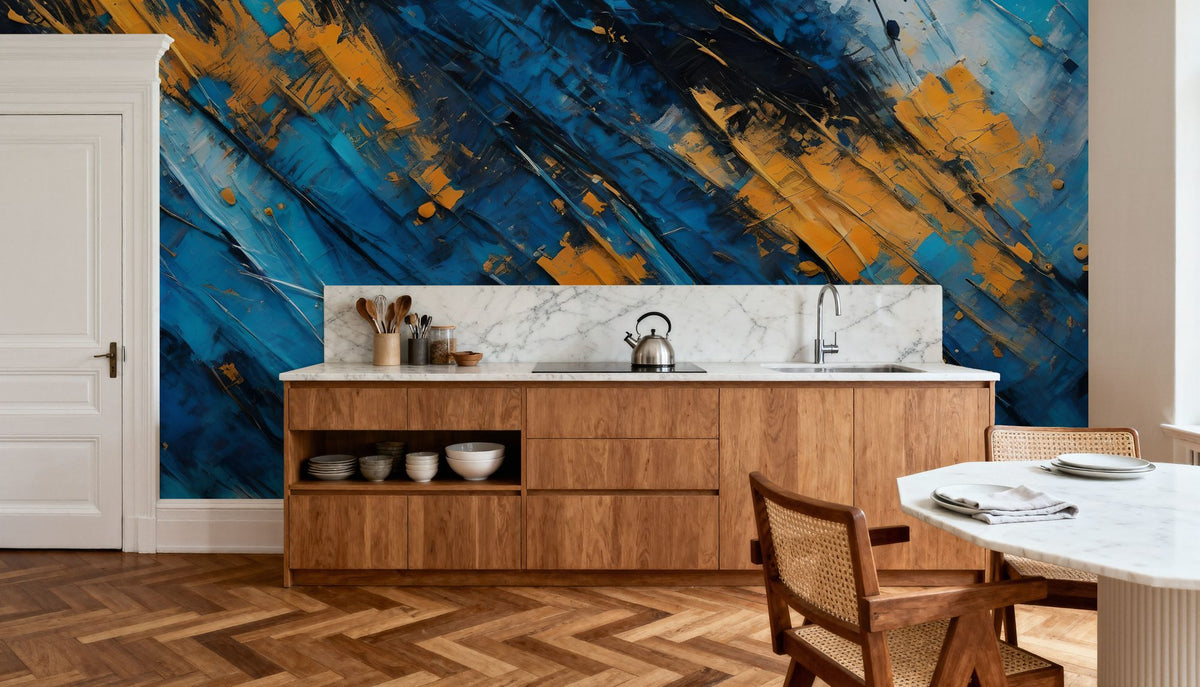 Blue Wood Trees Mural Wallpaper - room preview 03