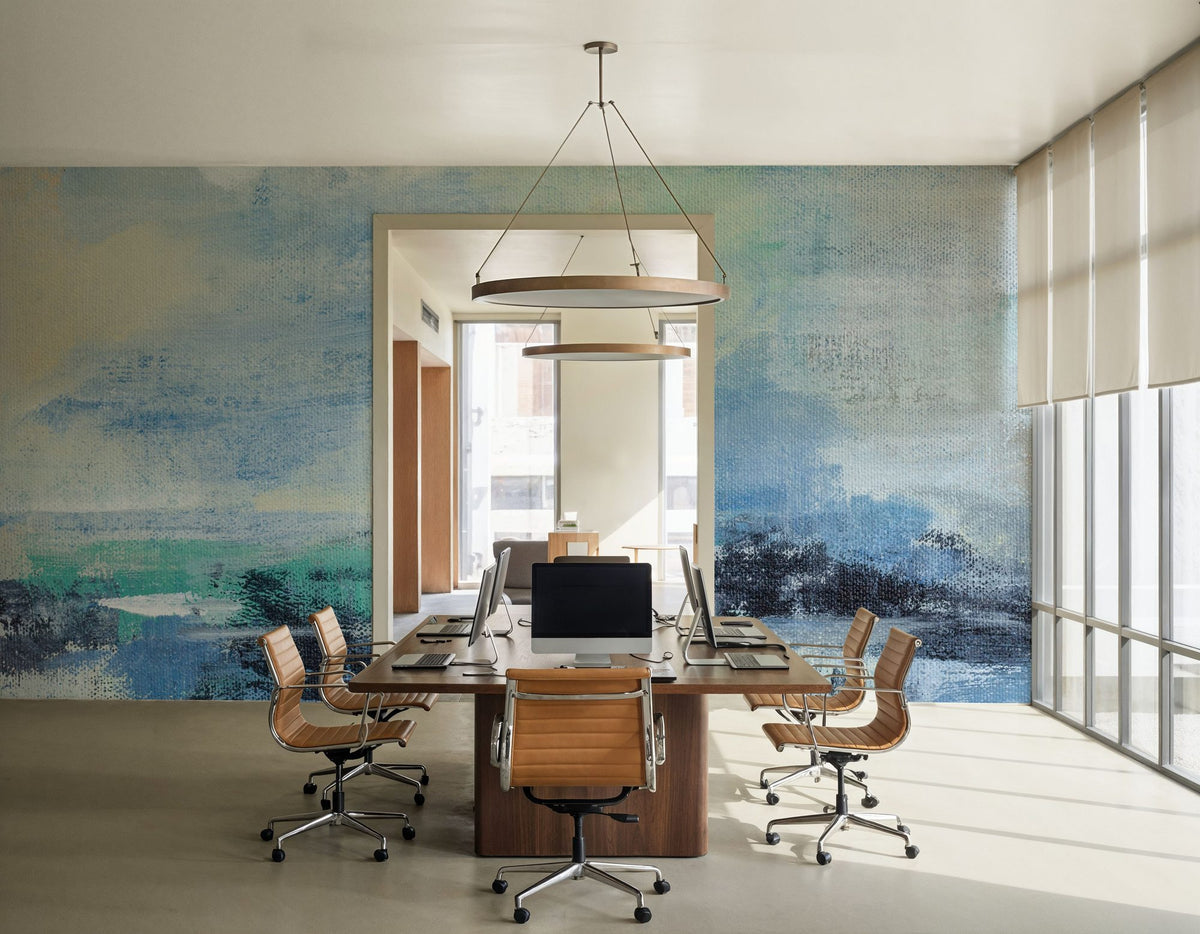 Coastal Blues II Mural Wallpaper - room preview 02