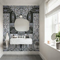 German Renaissance, Periwinkle Mural Wallpaper - room preview 02