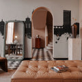Valladolid Spain Skyline Black & White Mural Wallpaper - room preview 02