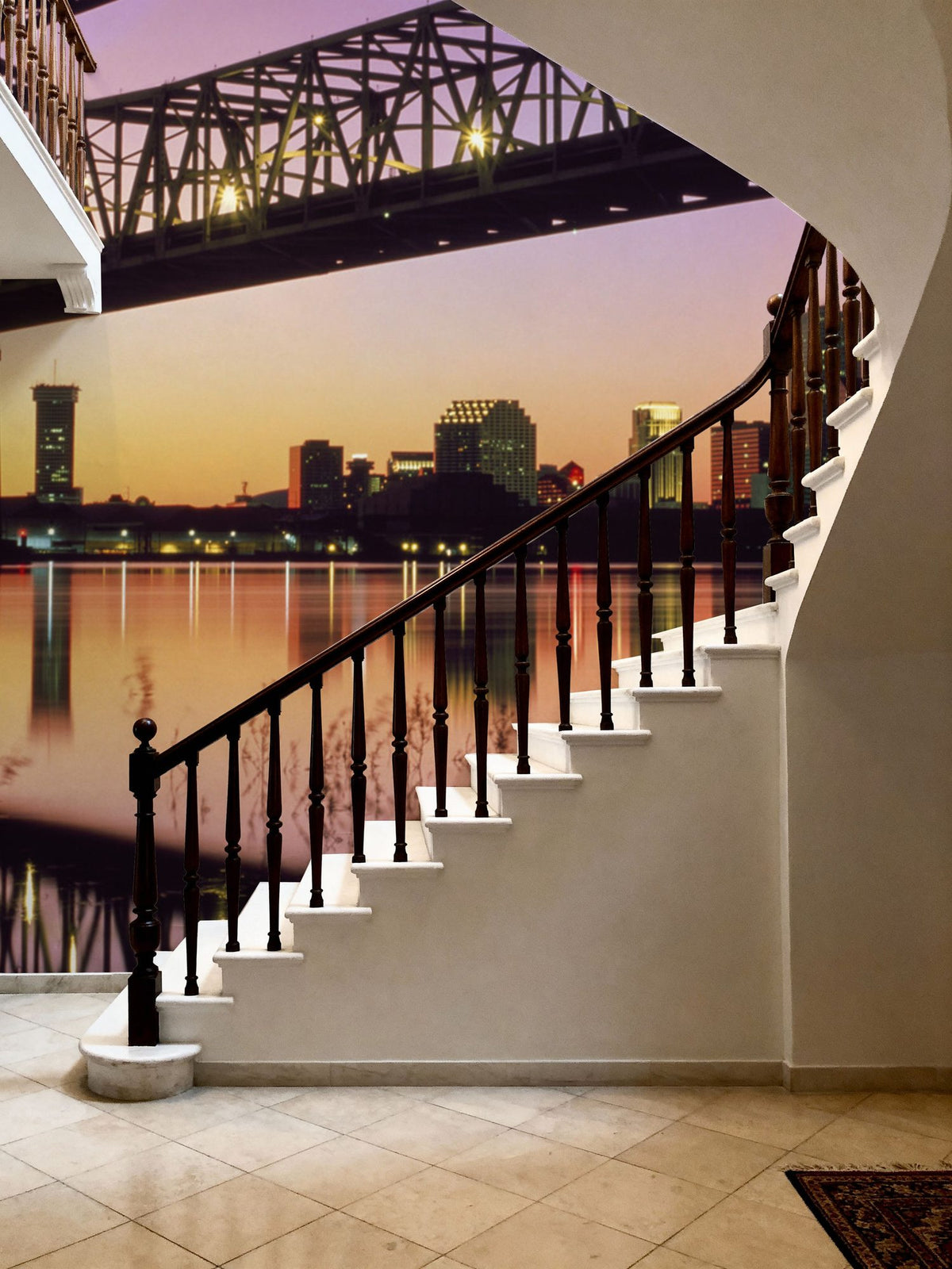 Urban Twilight Crossing Mural Wallpaper - room preview 02