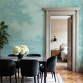 Riverbank Oak Landscape, Seafoam Mural Wallpaper - room preview 02