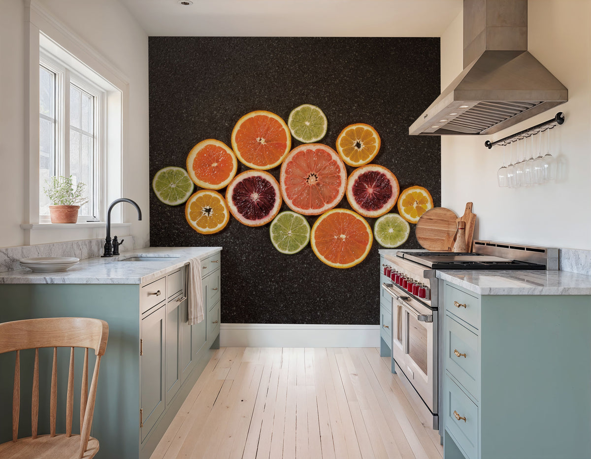 Citrus Drama I Mural Wallpaper - room preview 02
