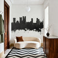 Rio De Janeiro Brazil Skyline Black & White Mural Wallpaper - room preview 02