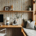 Striped Blossom Mural Wallpaper - room preview 02