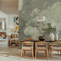World Map Cities - Faolan Mural Wallpaper - room preview 02