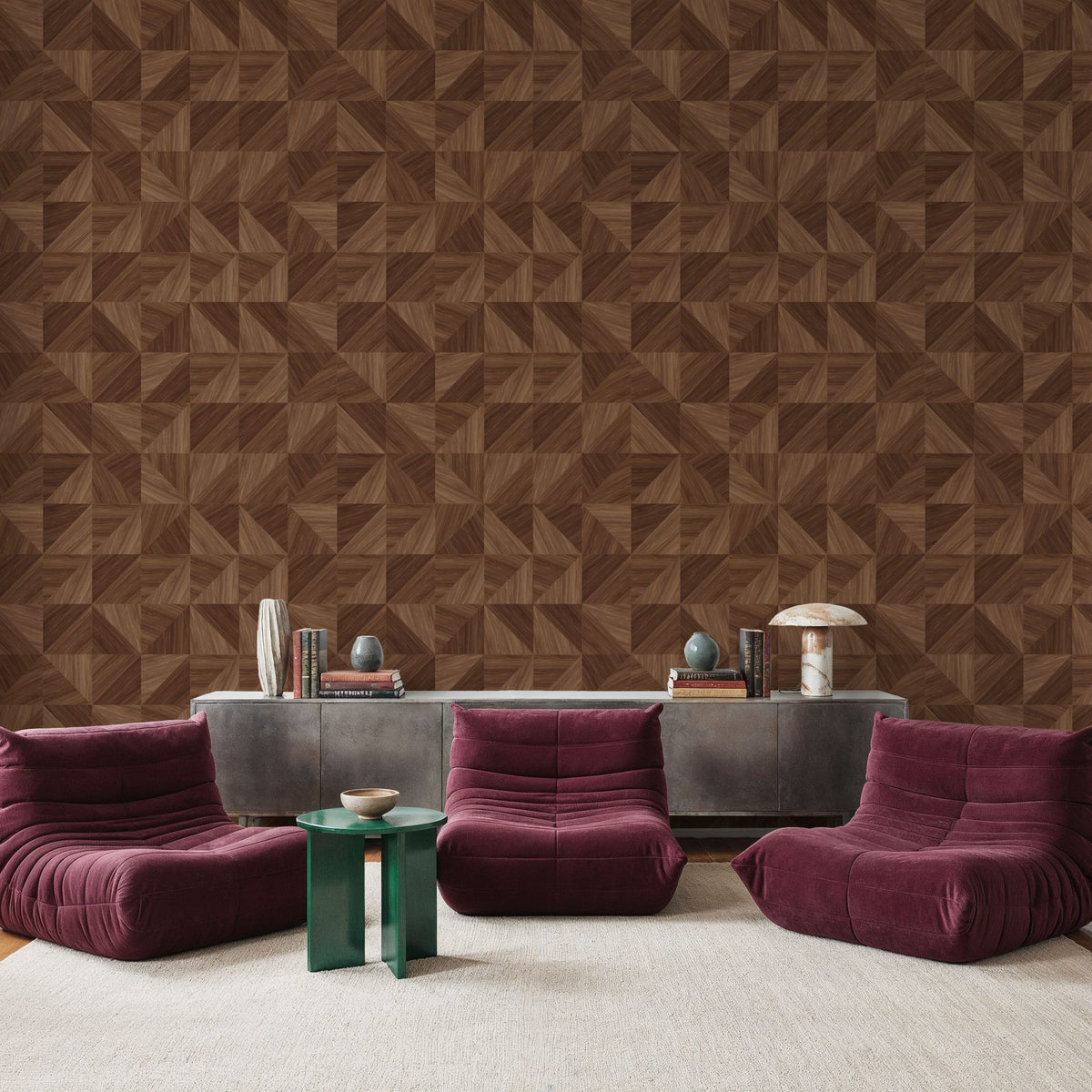 Puzzle Wood, Oak Mural Wallpaper - room preview 02