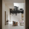 Yaoundé Cameroon Skyline Black & White Mural Wallpaper - room preview 02