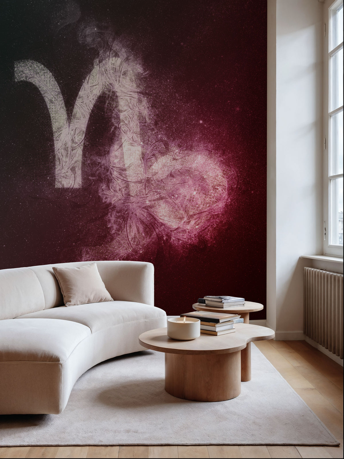 Capricorn Zodiac of Stars Mural Wallpaper - room preview 02