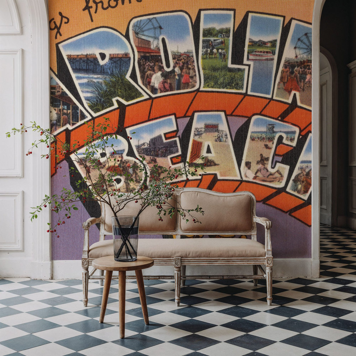 Greetings From Carolina Beach Mural Wallpaper - room preview 02