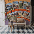 Greetings From Carolina Beach Mural Wallpaper - room preview 02