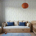 Botanical Pinstripe Mural Wallpaper - room preview 02