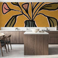 Checkerboard Floral II Mural Wallpaper - room preview 02