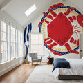 Kitschy Coastal Crab Mural Wallpaper - room preview 02