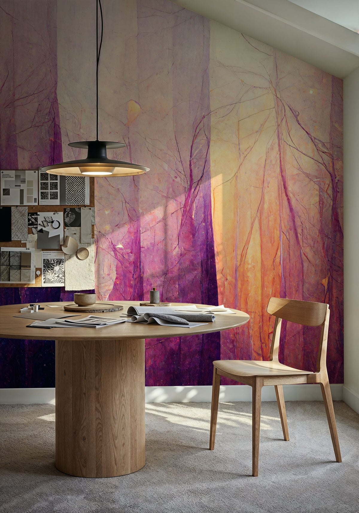 Purple Forest Mural Wallpaper - room preview 02