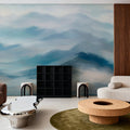Foggy Mountains, Aqua Mural Wallpaper - room preview 02