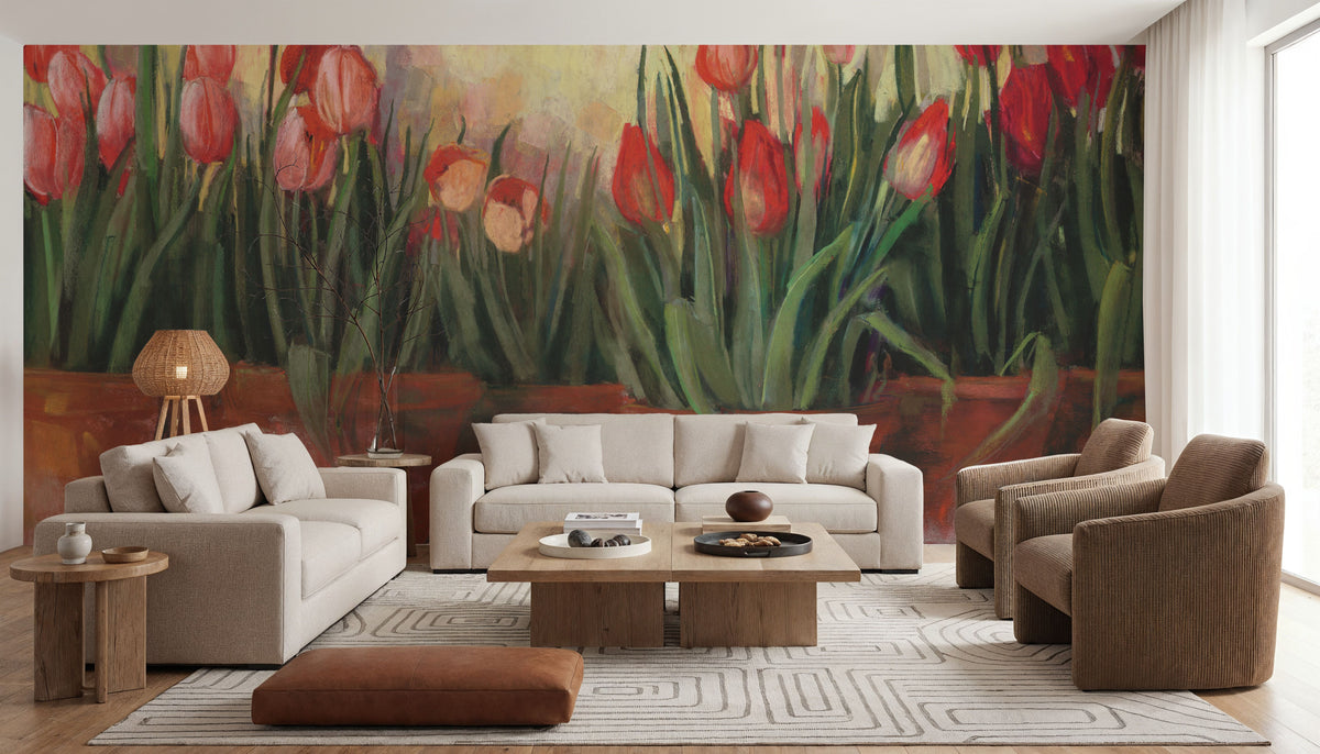 Pattys Tulips Mural Wallpaper - room preview 02