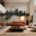St Louis Missouri Skyline Concrete Mural Wallpaper - room preview 02
