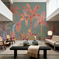 Colorful Jungle, Seafoam Mural Wallpaper - room preview 02