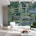 Water Lilies and Japanese Bridge Mural Wallpaper - room preview 02