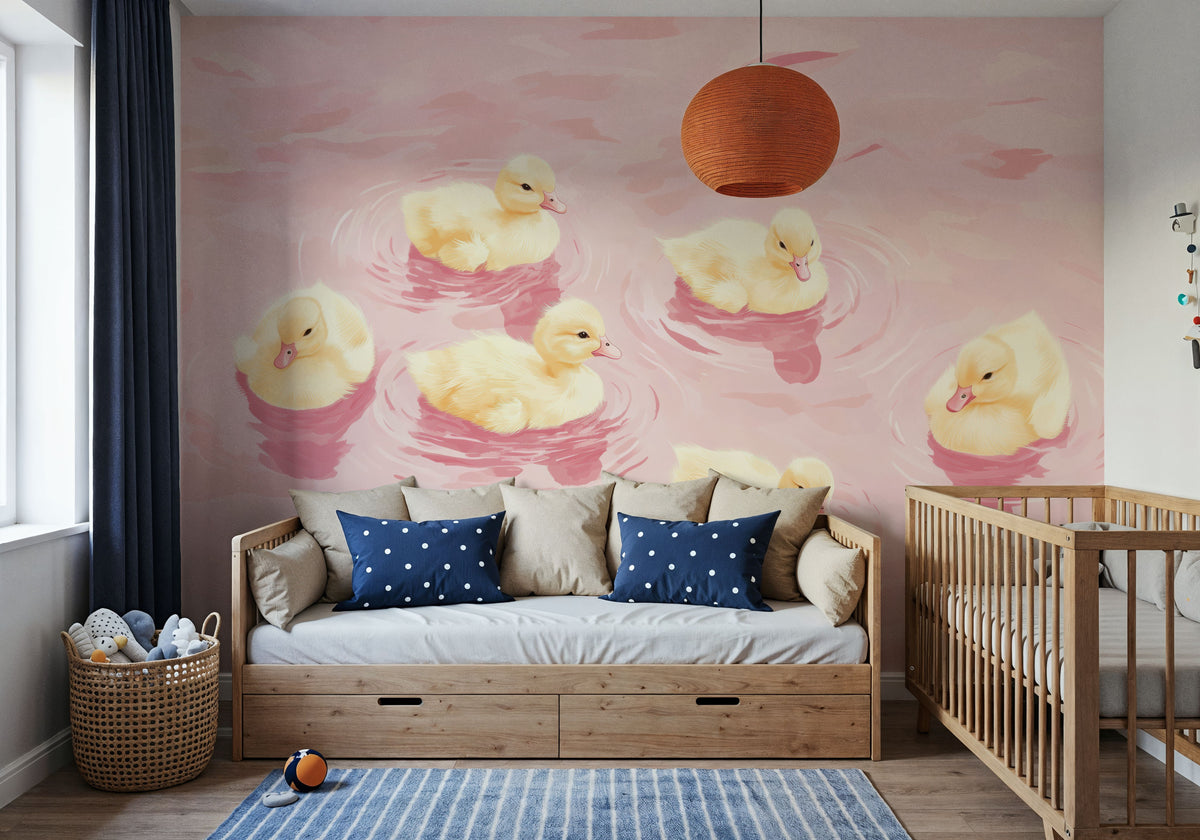 Pretty Ducklings Mural Wallpaper - room preview 02