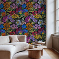 Meadow in Oil Pastel, Yellow Mural Wallpaper - room preview 02