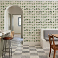 House Plant White Mural Wallpaper - room preview 02