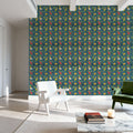 Parrot Paradise Blue Mural Wallpaper - room preview 02