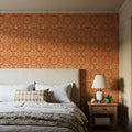 Spicy Petals Orange Mural Wallpaper - room preview 02