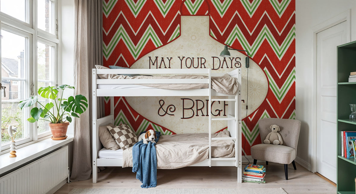 Festive Thoughts IV Mural Wallpaper - room preview 02