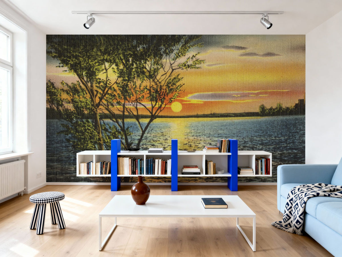 Greetings From Lake Sunset Mural Wallpaper - room preview 02