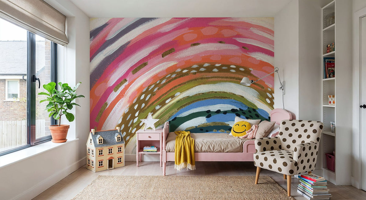 Rainbow Splash Mural Wallpaper - room preview 02