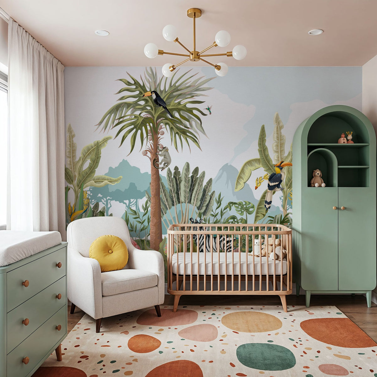 Mischievous Jungle Friends Mural Wallpaper - room preview 02