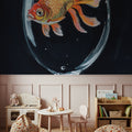 Goldfish in Wine Glass Mural Wallpaper - room preview 02