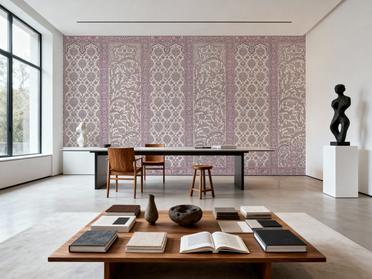 Riad Ornaments, Rose Mural Wallpaper - room preview 02