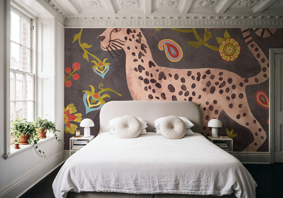 Leopard of the Jungle Mural Wallpaper - room preview 02