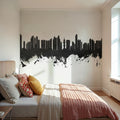 Panama City Skyline Black & White Mural Wallpaper - room preview 02