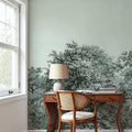 Over the Treetops, Seafoam Mural Wallpaper - room preview 02