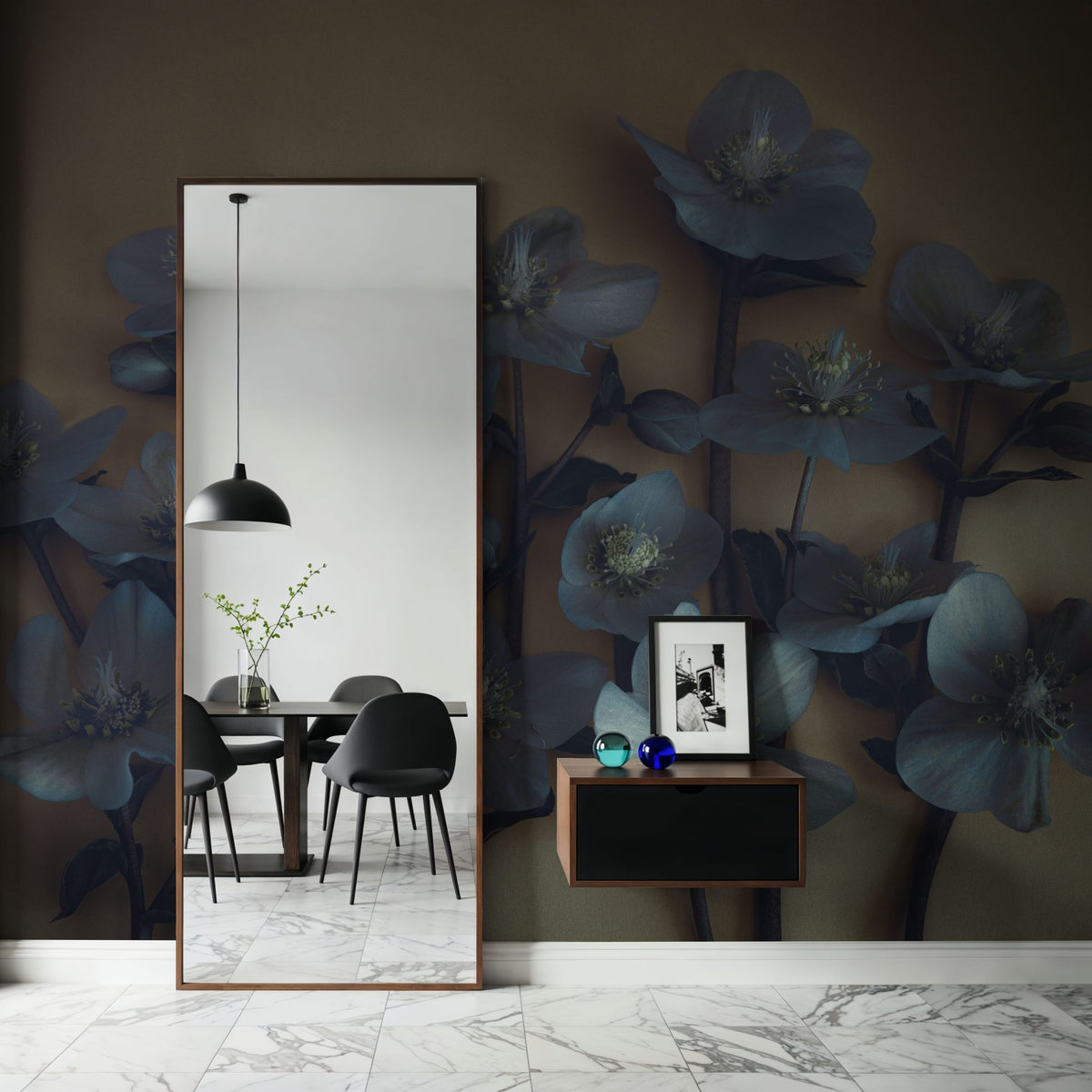 Blue Winter Beauty Mural Wallpaper - room preview 02