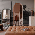 Place De La Concorde At Sunset BW Mural Wallpaper - room preview 02