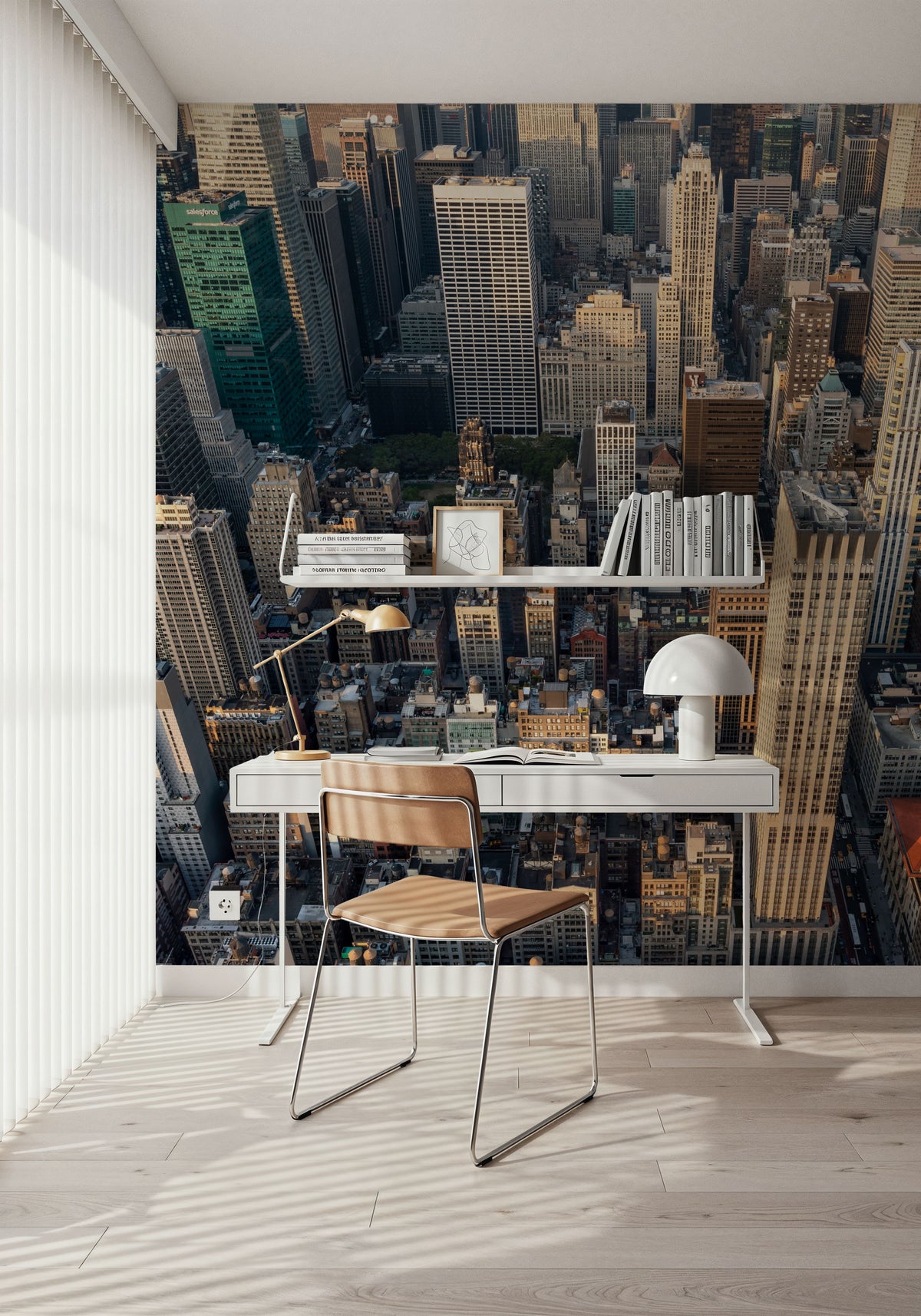 City From Above Mural Wallpaper - room preview 02