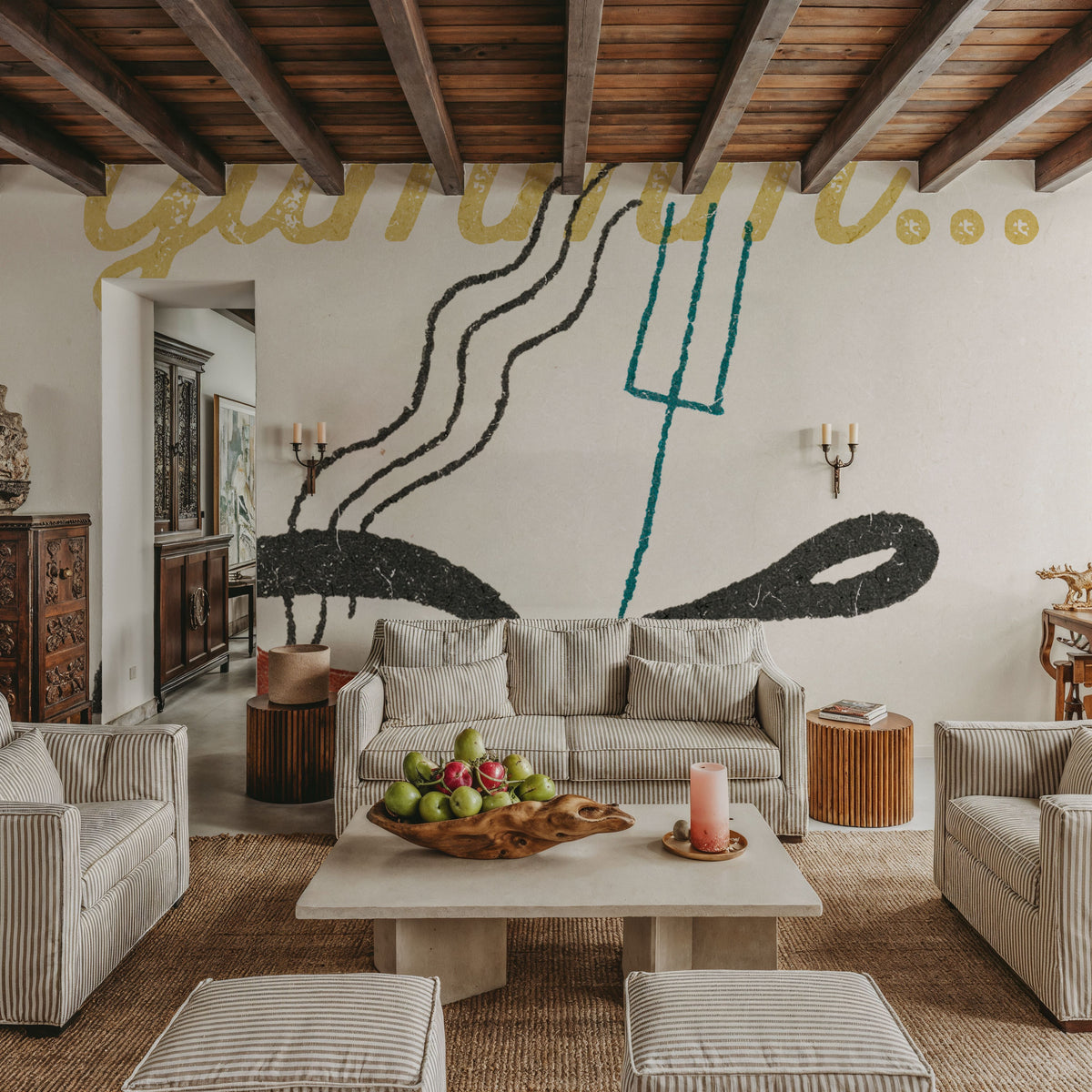 Retro Food Bacon Mural Wallpaper - room preview 02