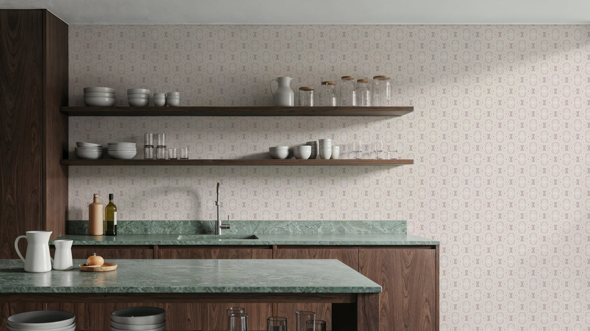 Zelij Shapes Mural Wallpaper - room preview 02