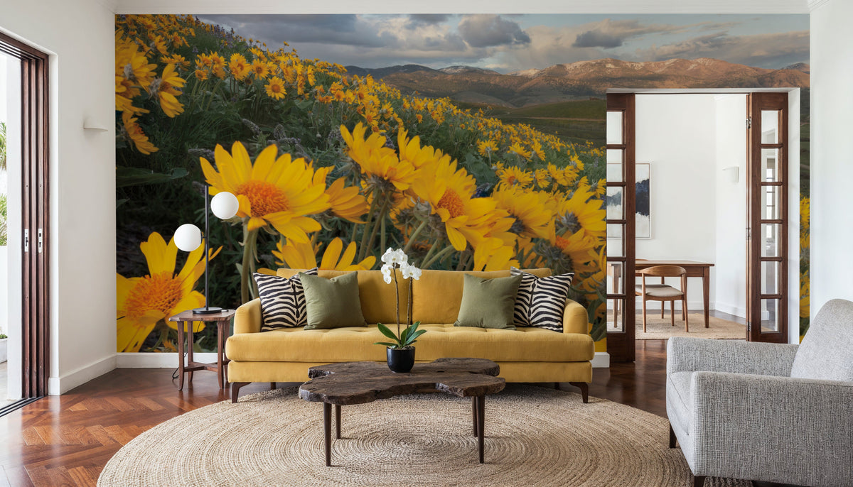 Methow Valley Wildflowers IV Mural Wallpaper - room preview 02