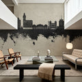 Montevideo Uruguay Skyline Concrete Mural Wallpaper - room preview 02