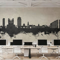 Chisinau Moldova Skyline Concrete Mural Wallpaper - room preview 02